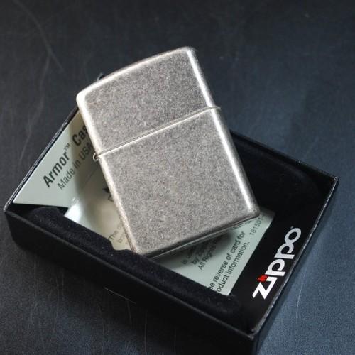 フルチューニング・ジッポー！！  アンティーク・シルバー  アーマーケース 2022年製  クリック音♪良好　【ZIPPO】