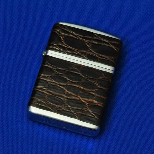 レザーラップ（鰐皮・茶色）【ZIPPO】