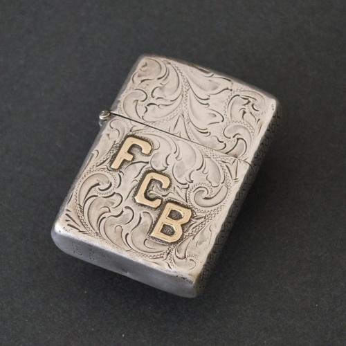 ３バレル スターリング・シルバー FCB (14金無垢）モノグラム 【ZIPPO】