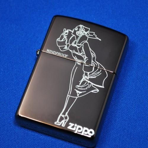 チタンメッキ両面デザイン・ウィンディ【ZIPPO】