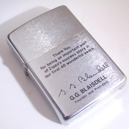 ZIPPO 40th Anniversary  G.G.BLAISDELL  【ZIPPO】